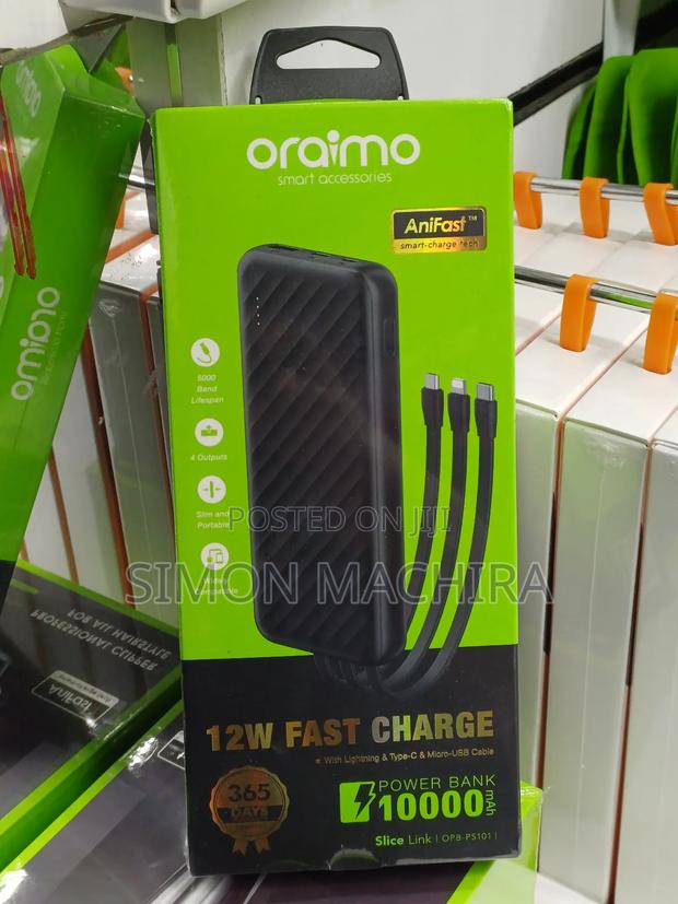 Oraimo Powerbank With Cable 10000mah - thumbnail 2
