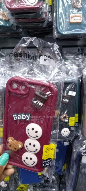 3D Cartoon Coffee Case for iPhone 7 Plus -Black - thumbnail 2