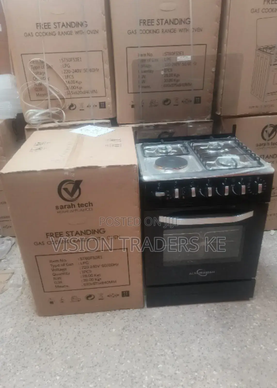 Sarahtech 60*60cm 3+1 Standing Cooker With Electric Oven