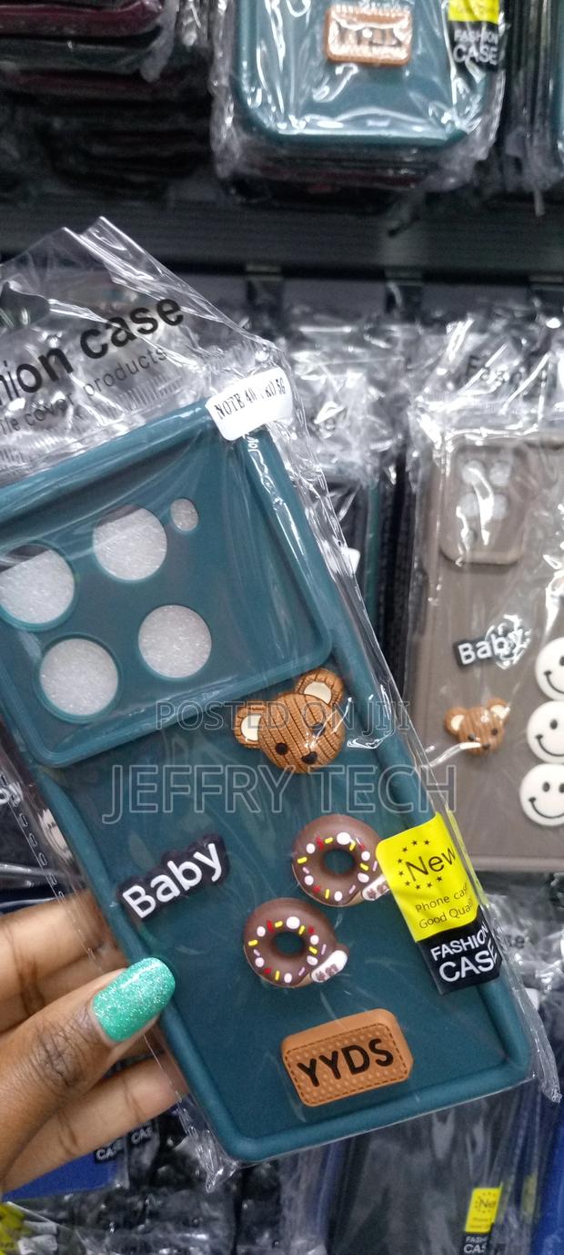 Cute Cartoon 3D Coffee Case for Note 40 Pro 5G -Green- - thumbnail 3