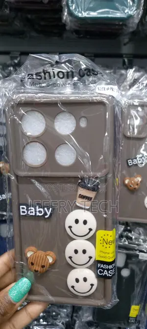 Cover With Coffee Silicon 3D Bear Ball for Note 4o Pro 5g