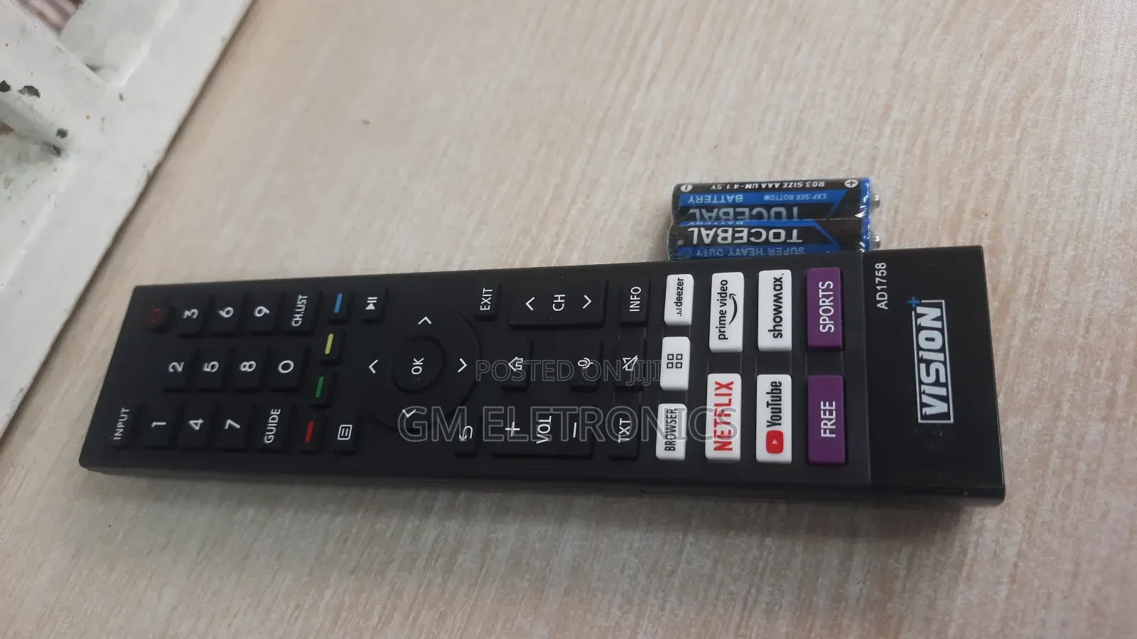 New Vision+ Vidaa Smart TV Replacement Remote Control