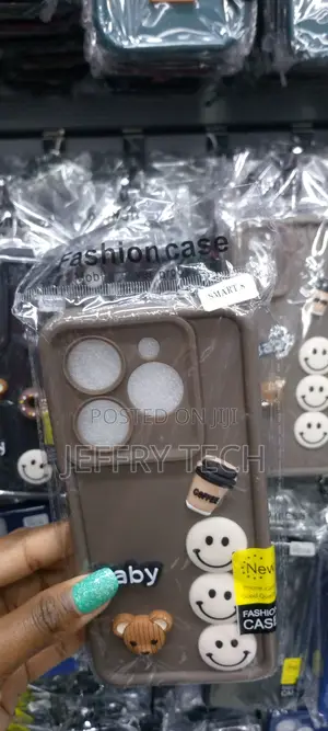 3D Doll Bear Coffee Case for Infinix Smart 8 -Brown-