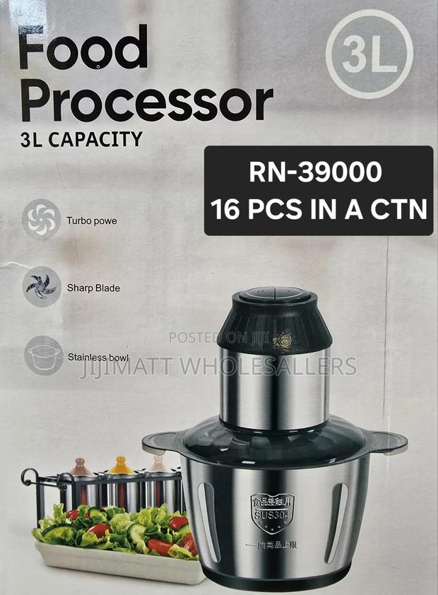 3 Litres Food Chopper With Sharp Blade and Stainless Bowl.