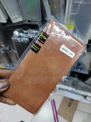 Flip Case Cover for Oppo Reno 12F -Brown-