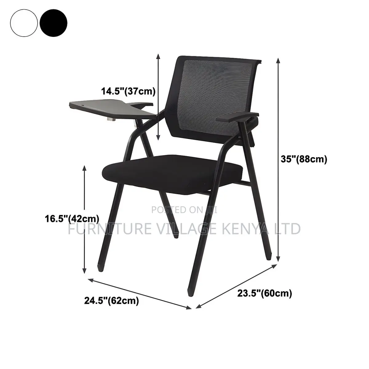 Foldable Study Seat -Mid Back Mesh Conference Chair