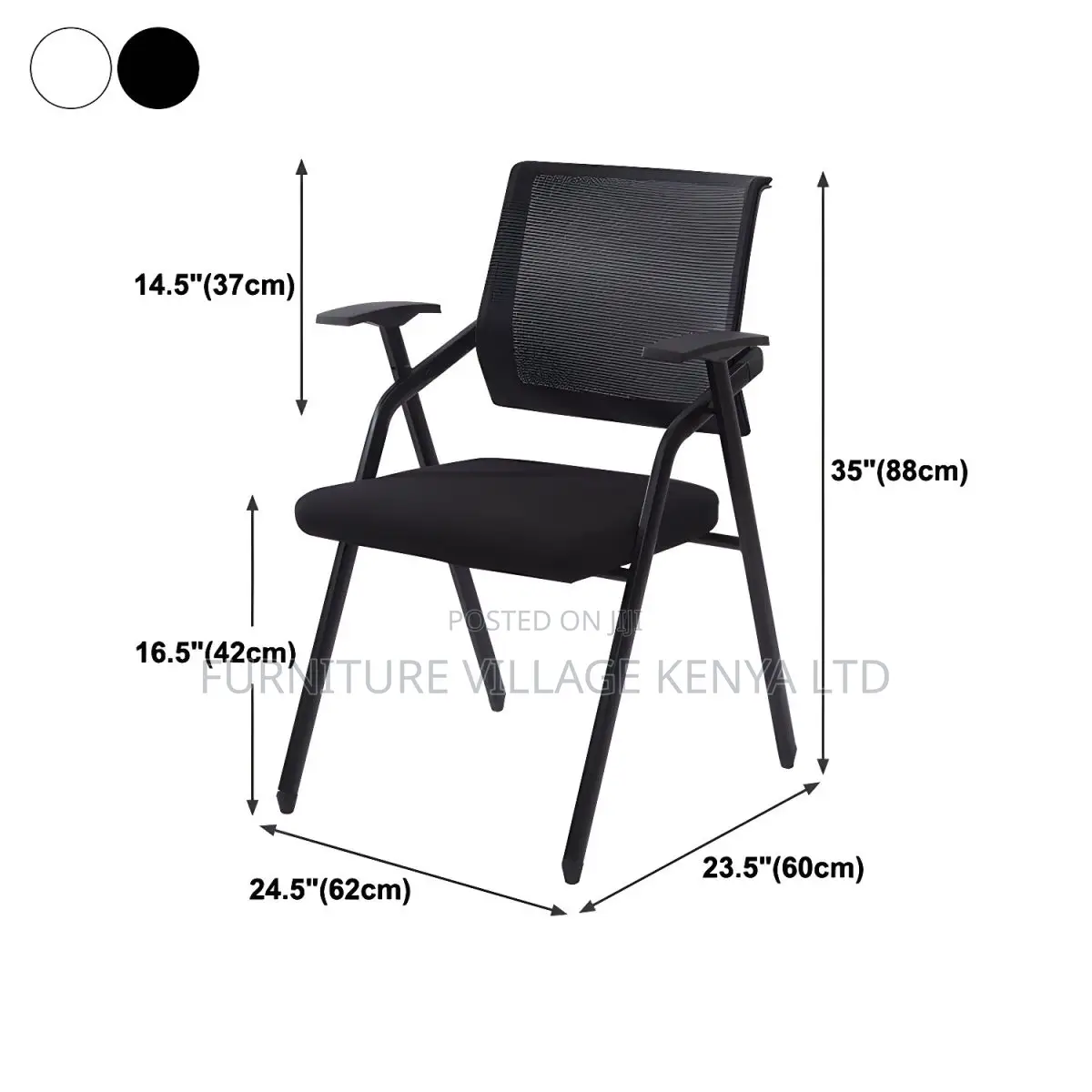 Foldable Study Seat -Mid Back Mesh Conference Chair
