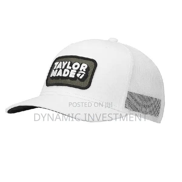 Taylormade 24 Retro Trucker Golf Hat – White