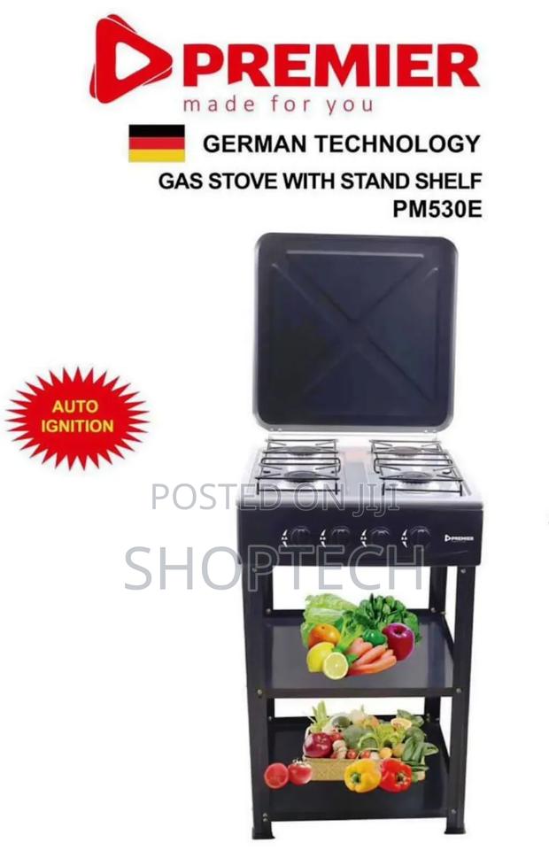 Premier 4 Burner Gas Cooker Floor Standing With Shelves