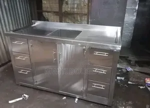 Unique Modern Stainless Cabinet With a Sink