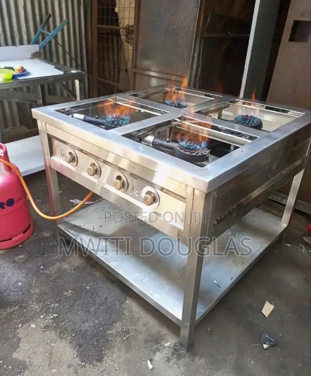 Suitable Four Burner Stainless Gas Cooker