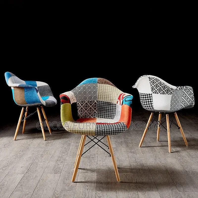 Office Chairs: Arm Rest Patchwork Eames Chair