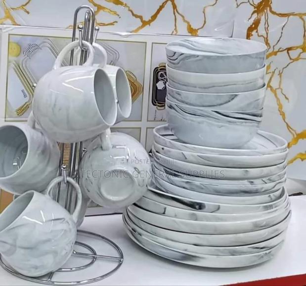 24pcs New Marble Dinner Set - main view