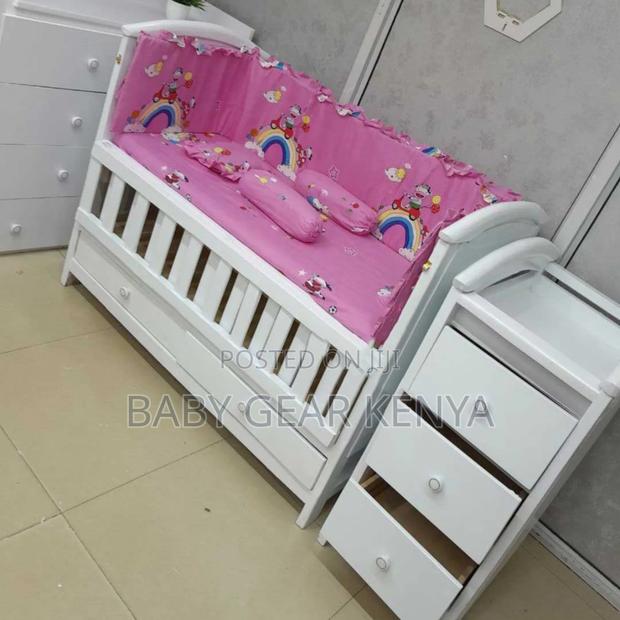Baby Cot With Side Drawers - main view