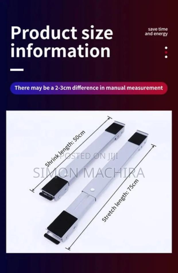 Adjustable Fridge Stand/Base With Wheels - thumbnail 2