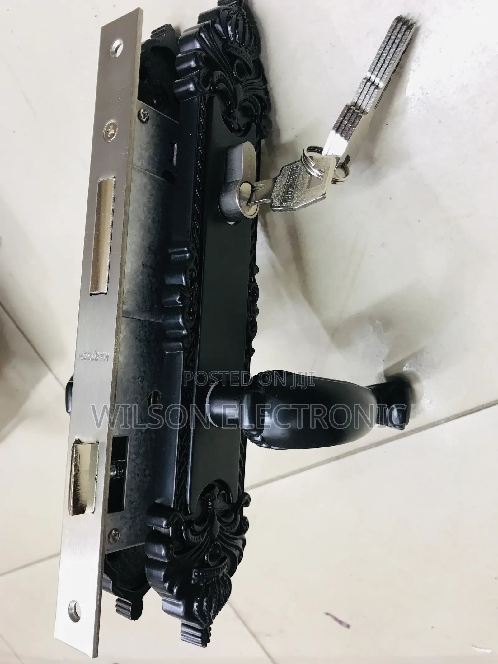 Martech Matt Black Door Lock