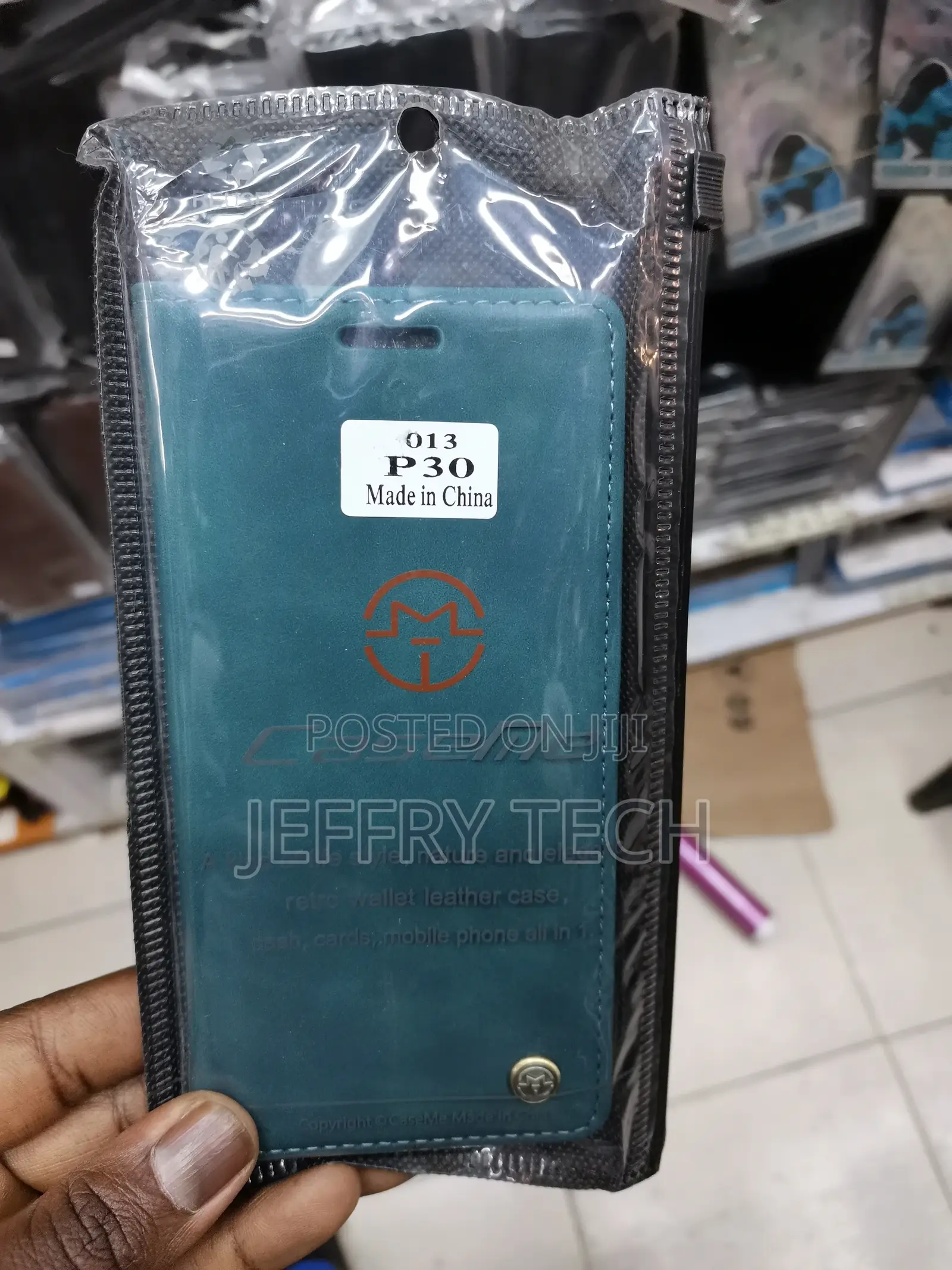 Flip Leather Case for Huawei P30 -Green-