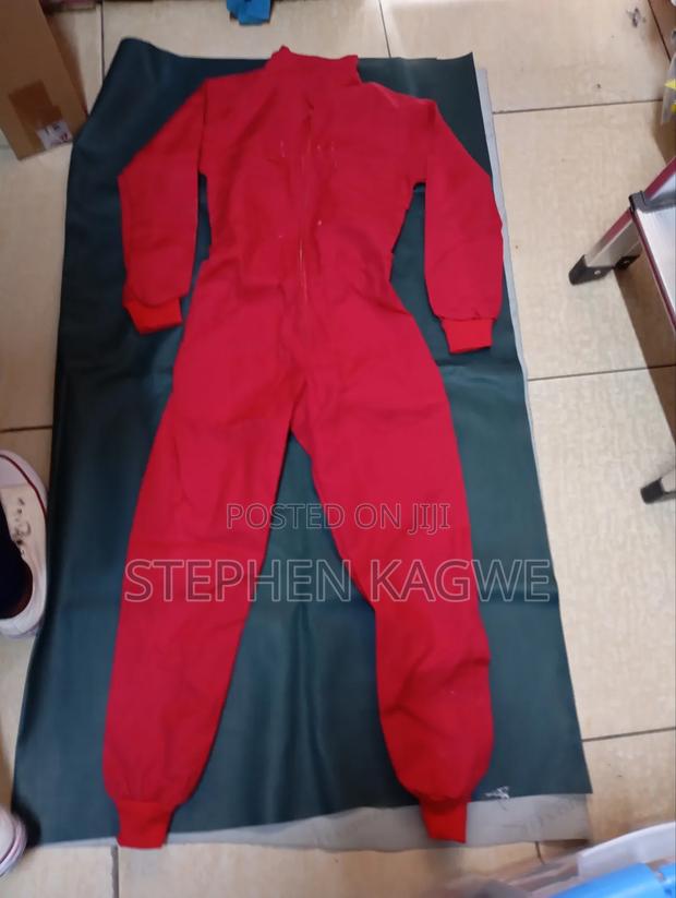 Kids Red Overalls - main view