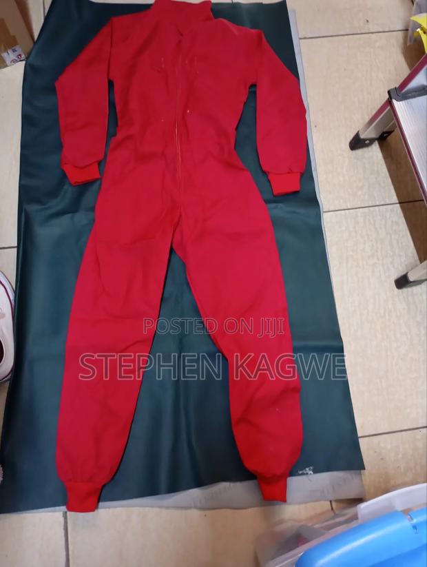 Kids Red Overalls - thumbnail 2