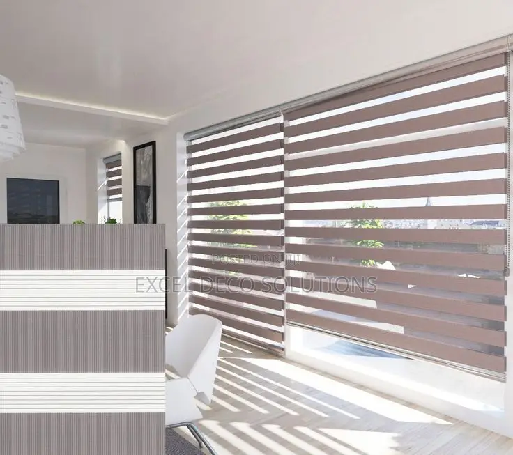 Beige Zebra Roller Blind