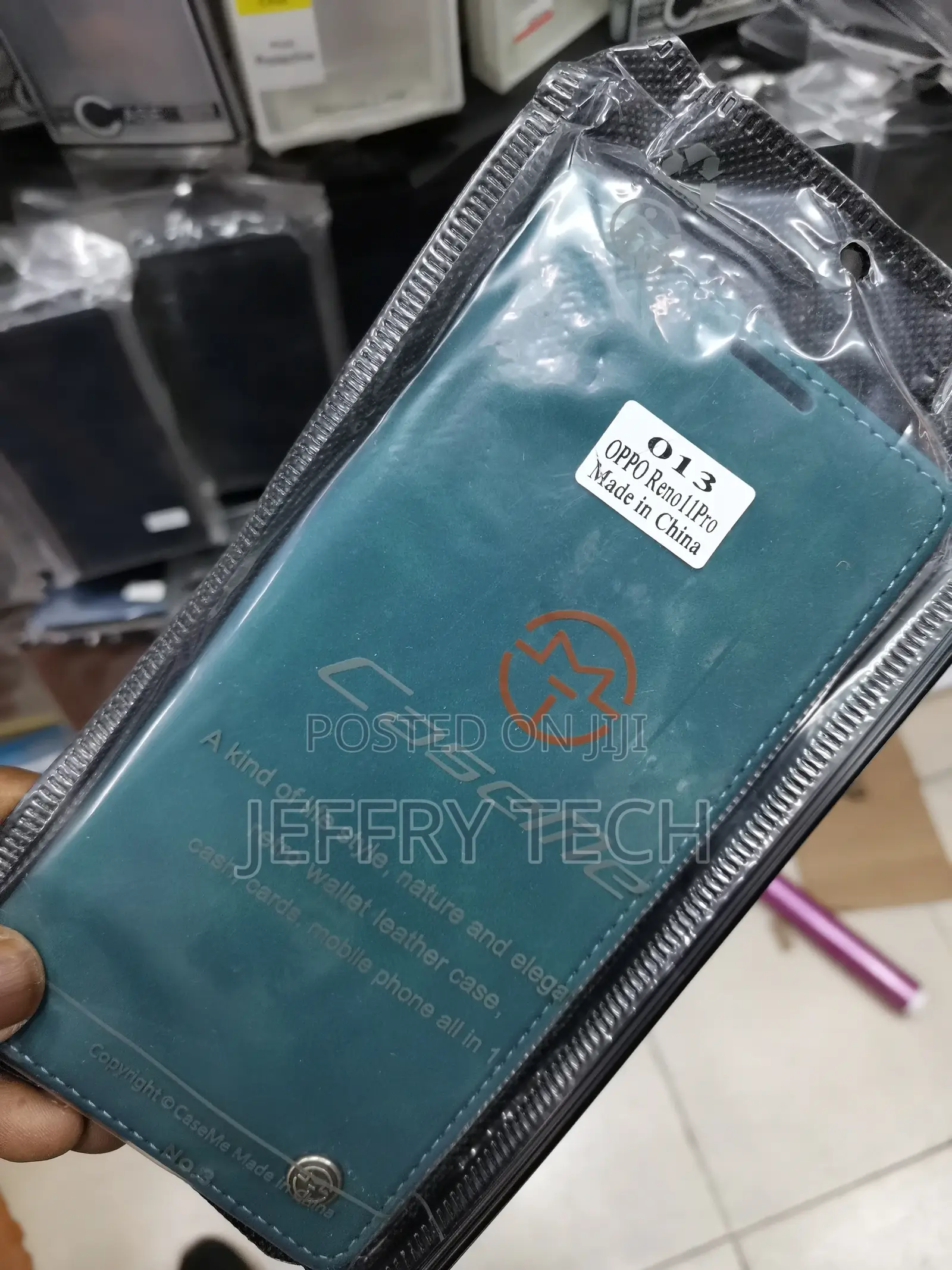 Leather Flip Cover for OPPO Reno 11 Pro -Green-