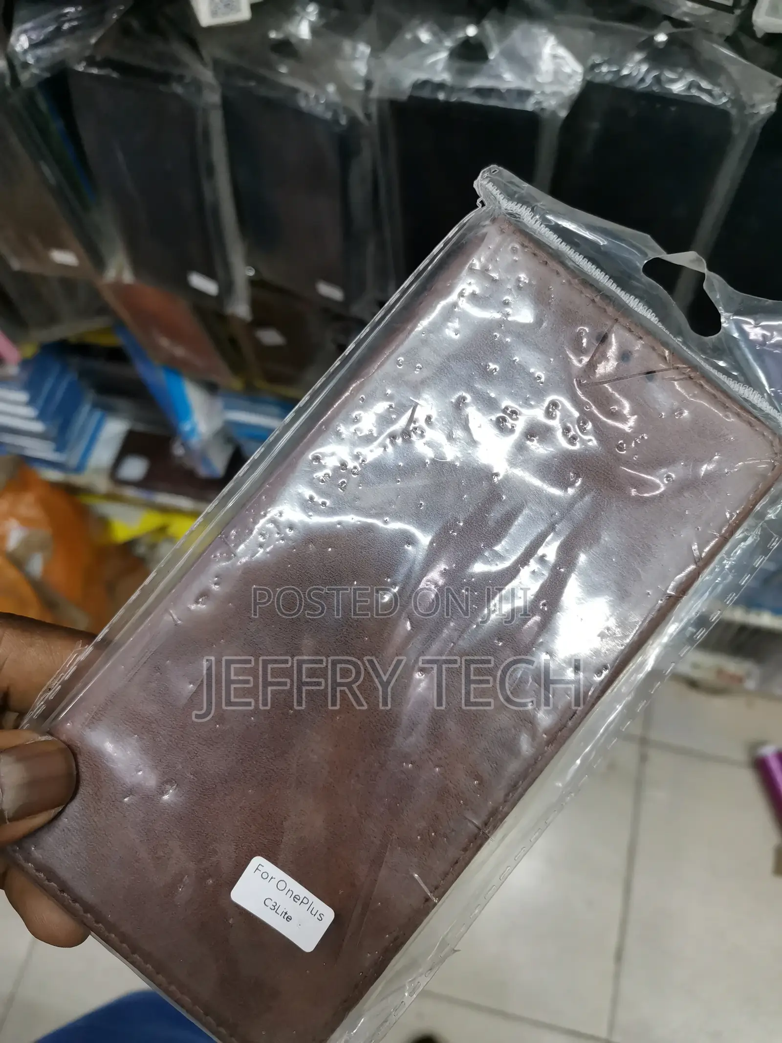 Leather Flip Case Cover for Oneplus C3 Lite -Brown-