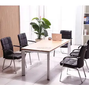 Office Chair: Black PU Leather Office Guest Chair