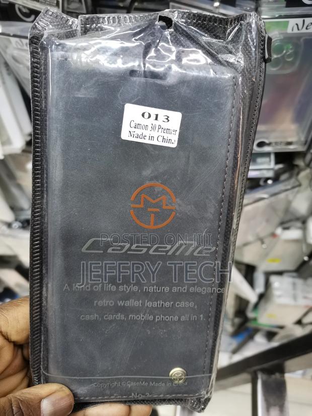 Leather Flip Case for Tecno Camon 30 Premier -Black- - main view