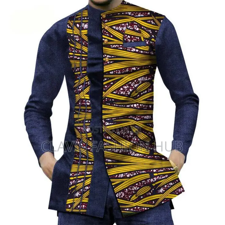 Multi Coloured Kitenge Shirt for Plus Size Men