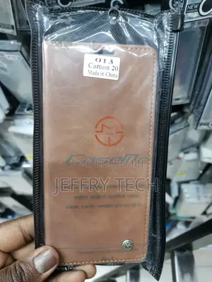 Leather Flip Case Cover for Tecno Camon 20 -Brown-