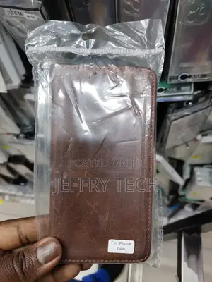 Leather Flip Phone Case for iPhone 15 Pro -Brown-