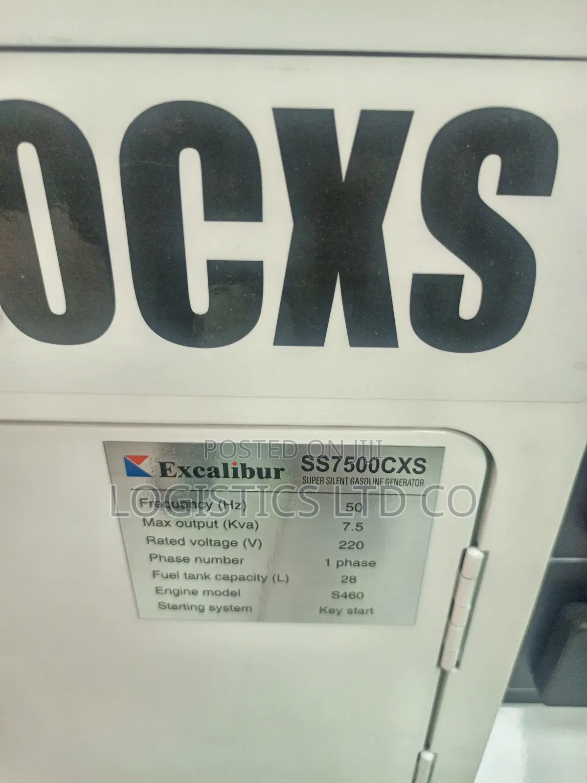 Excalibur Super Silent Ss7500cxs 7.5kva Gasoline Generator
