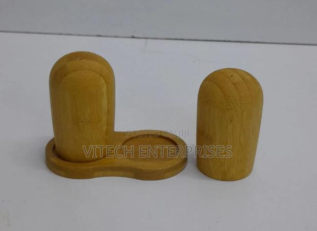 Bamboo Wood Salt and Pepper Shakers,