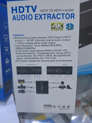 Audio Extractor Hdmi to Hdmi+Aux+Optical 3 Mode Pass 2.0/5.0