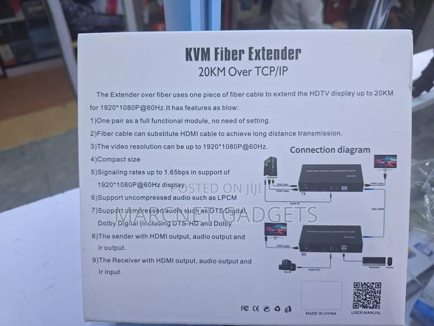 20KM KVM Extender Hdmi + Usb+Audio Over Fiber Optic Cable - thumbnail 2