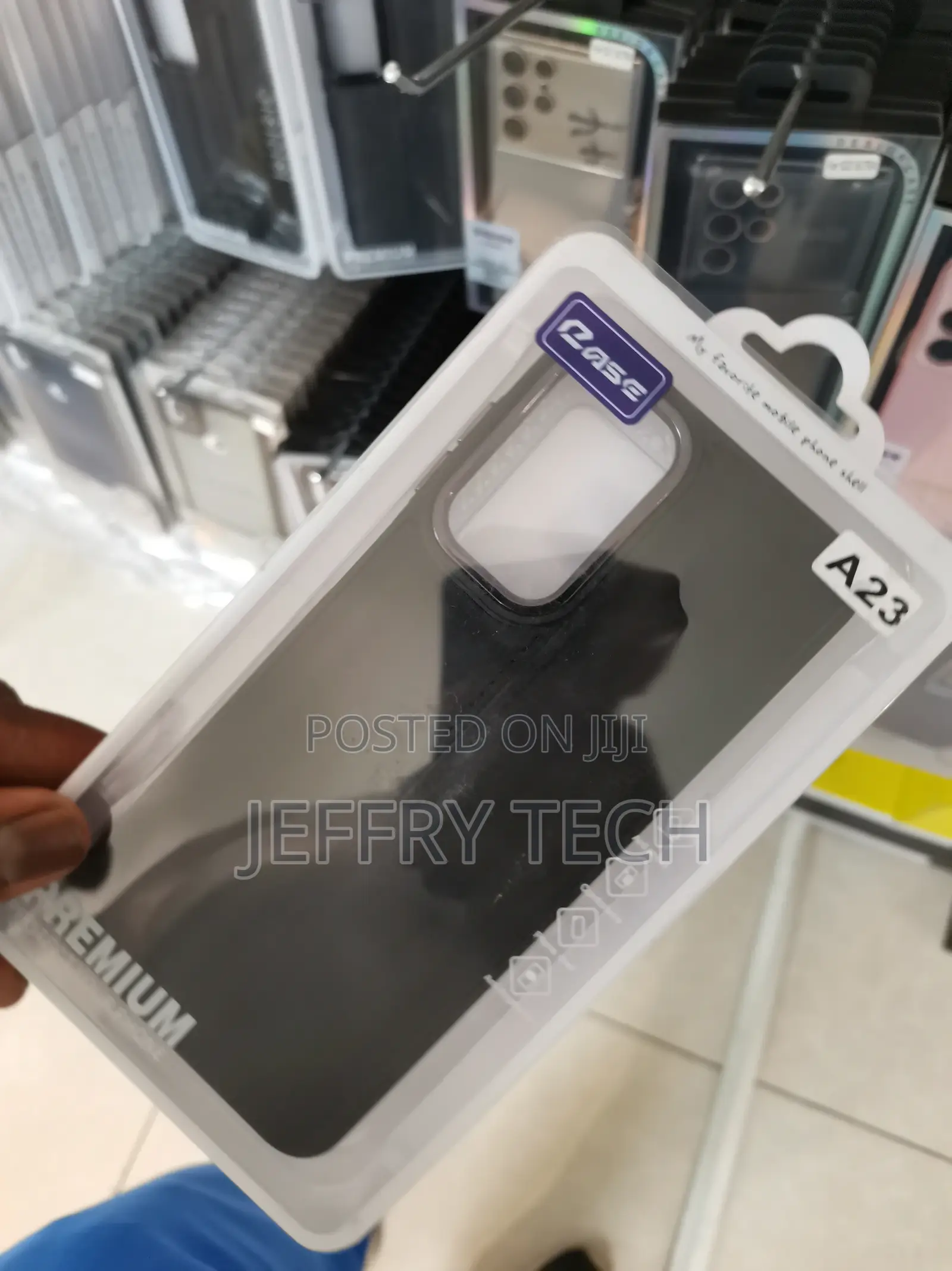 Samsung A23 Puloka Soft Case Mobile Pouch -BLACK-