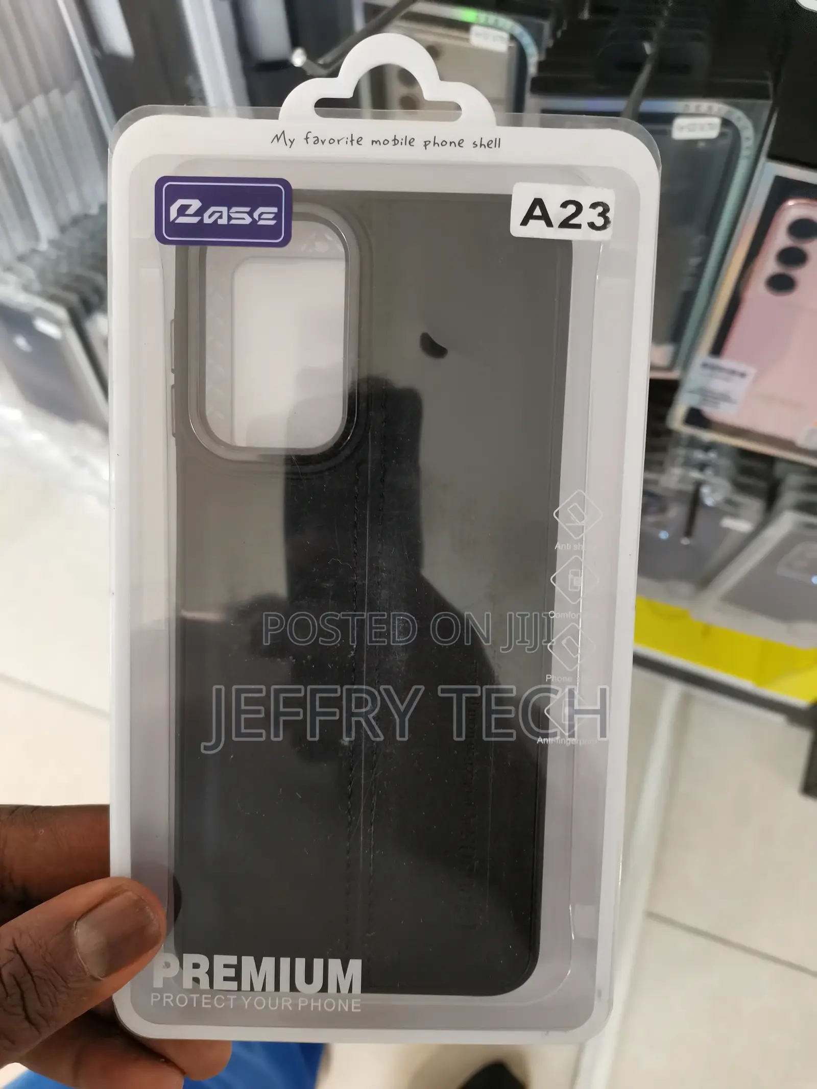 Samsung A23 Puloka Soft Case Mobile Pouch -BLACK-