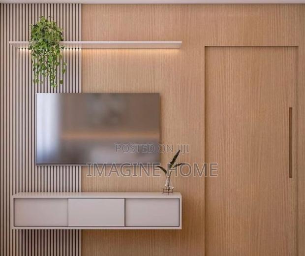 Brown Fluted Wall Panels Home Decor