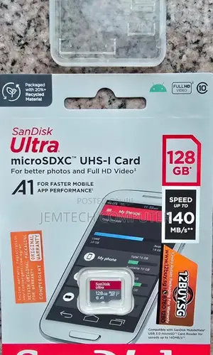 Sandisk 128GB Ultra SDXC UHS-I Card 140mb/S Class 10