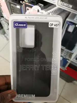 Puloka Leather Case for Oppo A57 -Black-