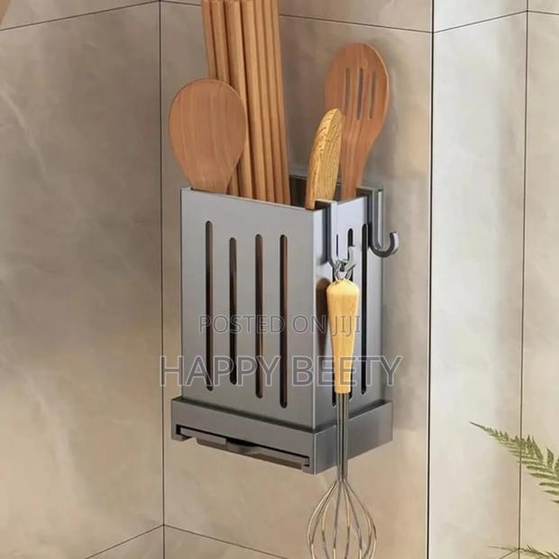 Wall Mounted Perforated Plastick Spoon,Chopstick Holder - thumbnail 3