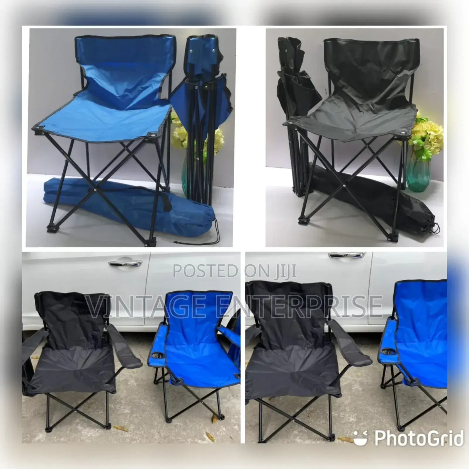 Foldable Metallic Frame Waterproof Canvas Camping Chair