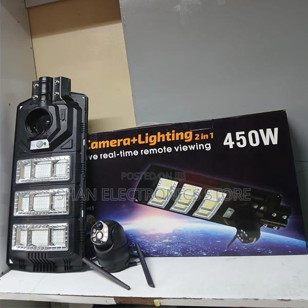 450 W Solar Street Light With CCTV Camera,V380 Pro 4g Sim