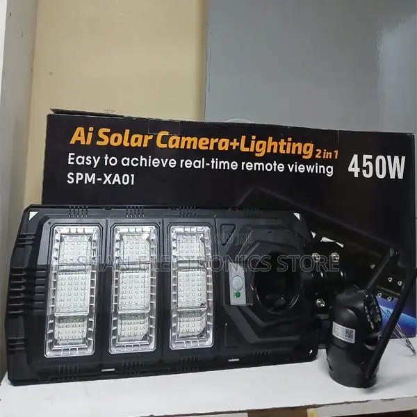 #4g Smart Camera With Solar Street Light 450w