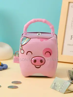 Piggy Bank With Key Child Savings Lockable Piggie Bank Child Saving