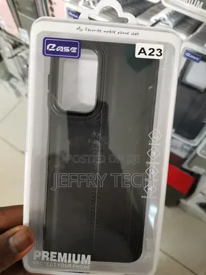 Samsung A23 Puloka Leather Mobile Pouch -Black
