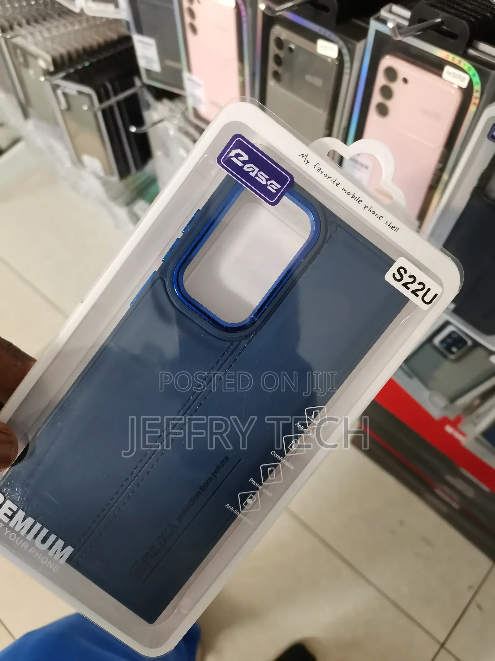 G S22 PULOKA LEATHER CASE for Samsunultra -Black