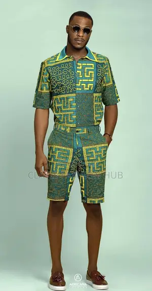 Matching Kitenge Shirt and Matching Adult Short
