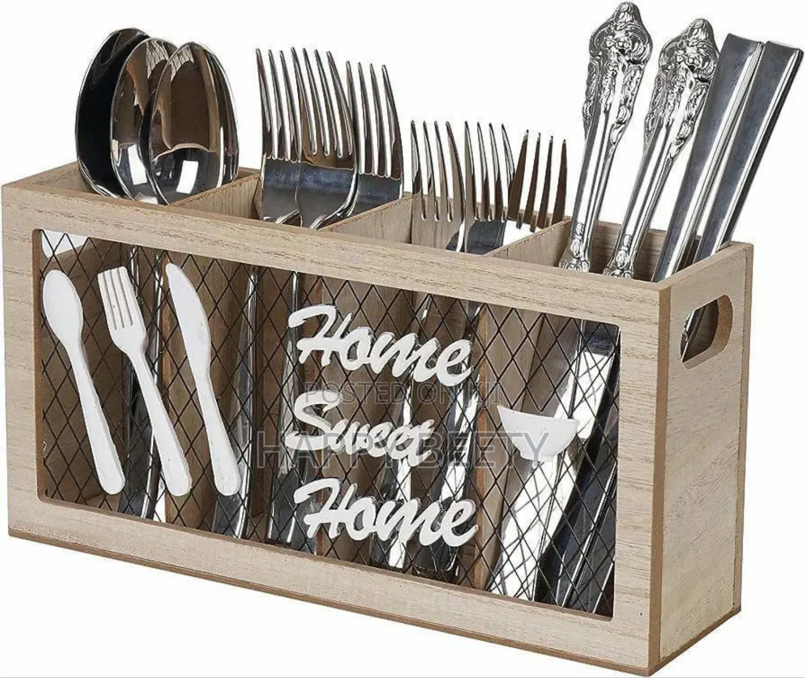 Wooden Kitchen Utensils Holder Cutlery Organizer