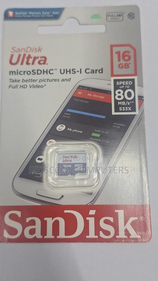 16gb Sandisk Memory Card - thumbnail 2